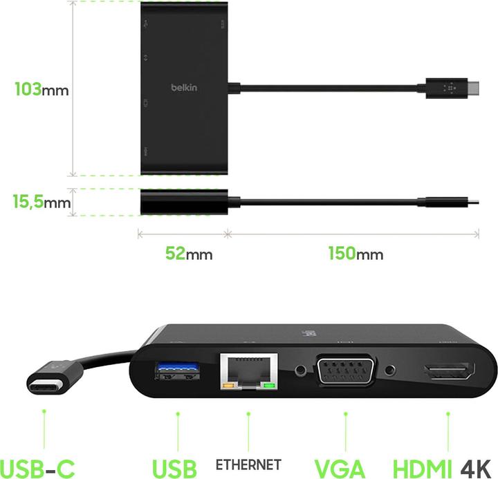Produktbild Belkin Multimedia (USB-C, 1 Ports)