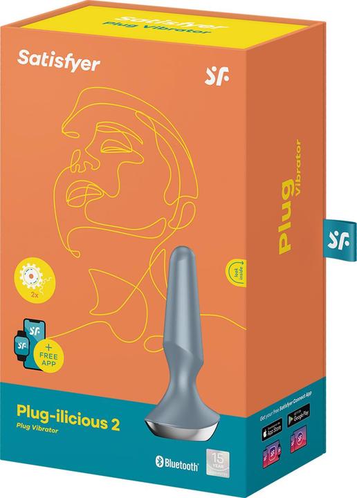 Actual product image Satisfyer Plug-ilicious 2 Plug Vibrator - Ice Blue