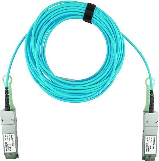 Actual product image BlueOptics Nvidia MFA1A00-E003 compatible AOC QSFP28 BO282803L3M