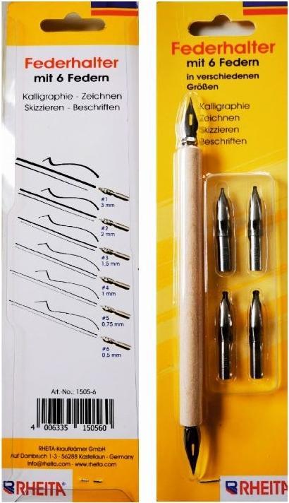 Actual product image Rheita Penholder on blister card (Nature, 6 x)