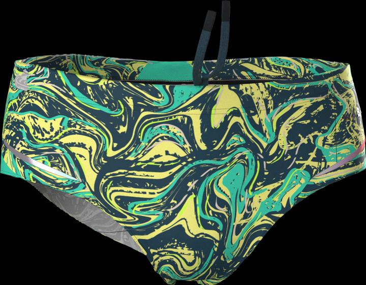 Produktbild Nabaiji Badehose Slip Herren Kastenform - 900 Print gelb/grün (XXL)