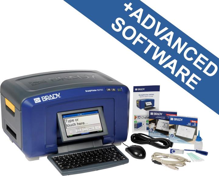 Produktbild Brady S3700-QY-EU-SFIDS, S3700 Mono-/Multicolor Schilder- & Etikettendrucker mit Tastatur, Abschne