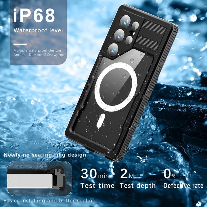 Produktbild Redpepper Samsung Galaxy S24 Ultra - IP68 Mars Series Wasserdichtes Outdoor Case mit MagSafe schwarz (Samsung Galaxy S24 Ultra)
