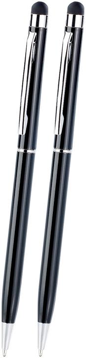 Image du produit Callstel Lot de 2 stylos à bille 2en1 avec stylet pour écran tactile