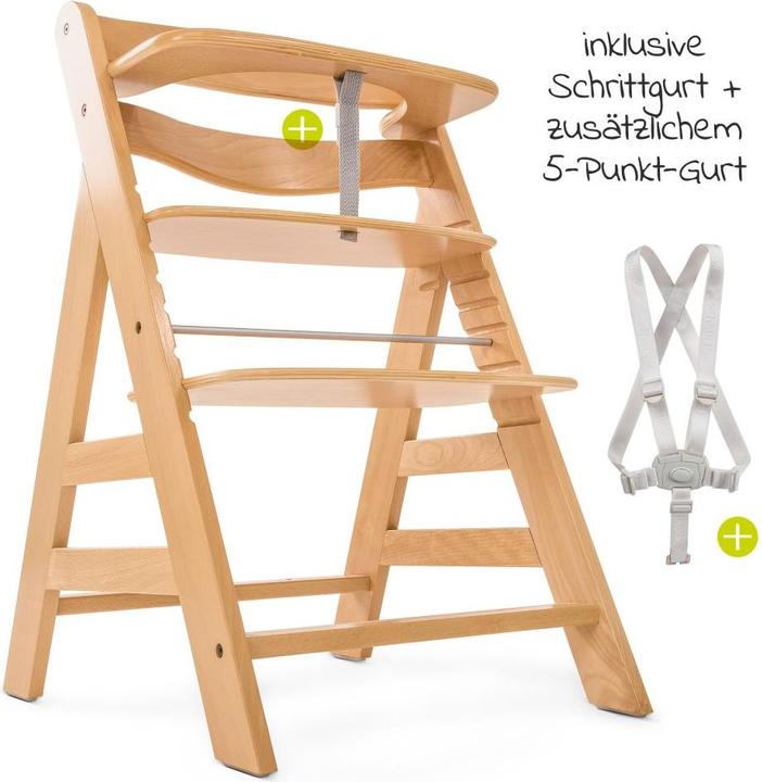 Produktbild Hauck Hochstühle Hochstuhl Alpha Natur - im Sparset inkl. Holz-Essbrett (Hochstuhl)