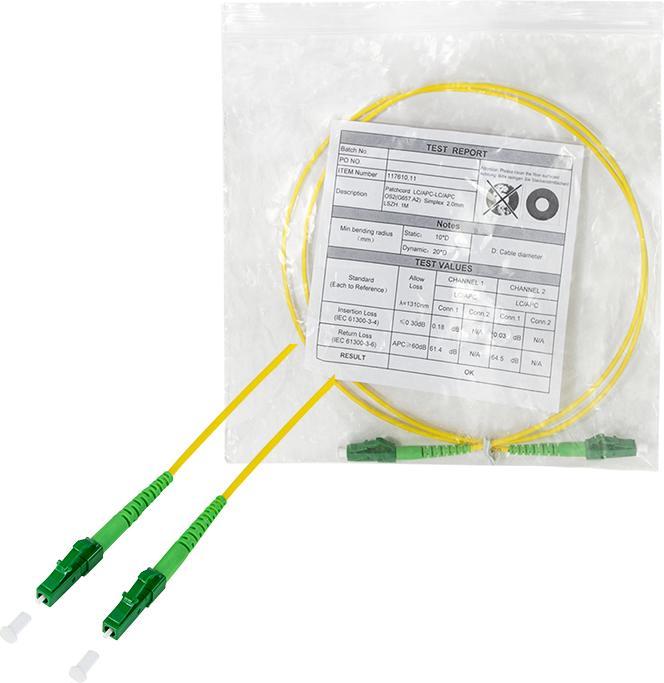 Produktbild LogiLink LWL Patchkabel, 2x LC-Simplex, OS2, 1,0 m, gelb (1 m)