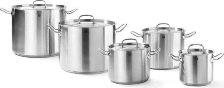 Actual product image Hendi Vegetable Pot with Lid 21 l 320x270 mm Kitchen Line (32 cm, Casserole + Stewpot, Stainless steel)