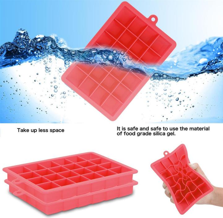 Produktbild Intirilife 2x Eiswürfelformen 2er Set à 24 Fächer