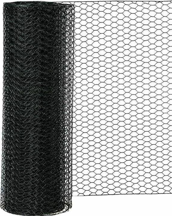 Produktbild Siena Garden Sechseckgeflecht PVC anthrazit 13/ 1000 25 m PVC-ummantelt