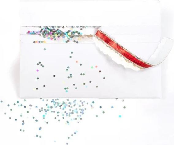 Immagine prodotto Joker Greeting Busta trappola glitterata bianca - (120 x 180 mm)