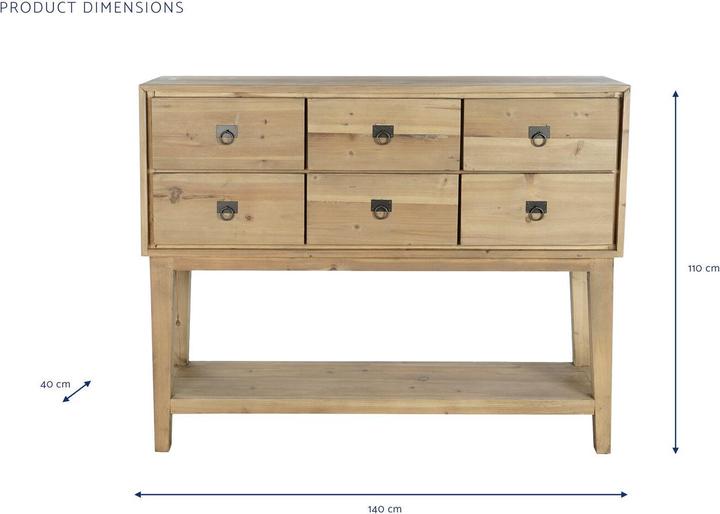 Produktbild DKD Home Decor Console 140 x 40 x 110 cm Brown Pinewood (140 x 40 x 110 cm)