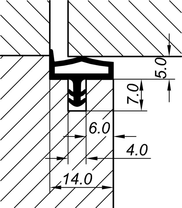 Produktbild Primo Innentürdichtung EV3691 Türdichtung Dichtung Kunststoff rustikalbraun