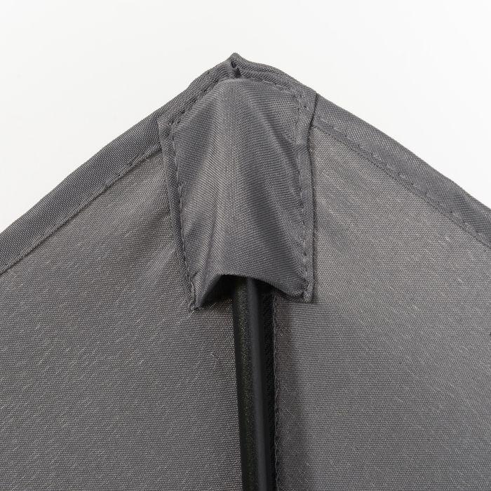 Produktbild Swisshandel24 Sonnenschirm Ø196 cm, Drehbar, Knickfunktion, sechseckig, Dunkelgrau
