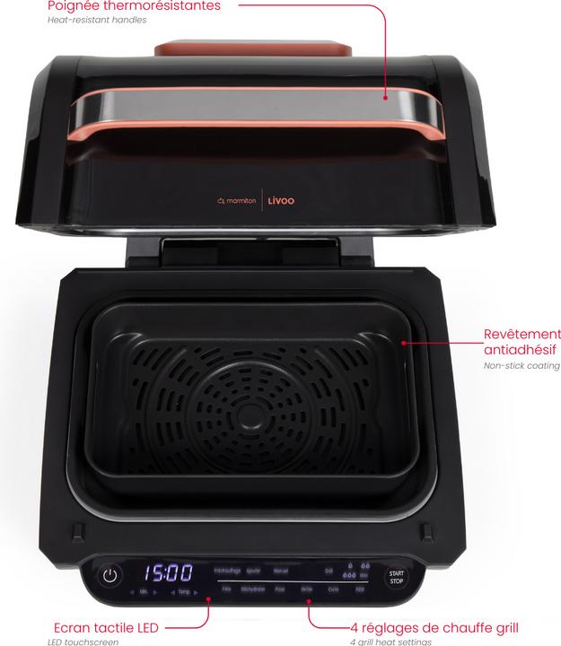 Image du produit Livoo Friteuse sans huile & Grill 6 L (Prise UE)