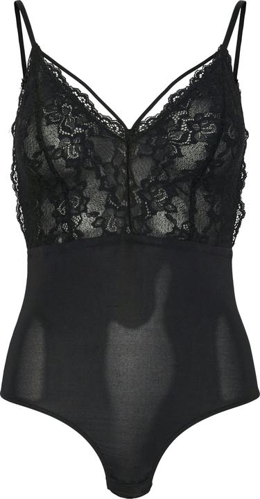 Actual product image Pieces Strappy Lace Sleeveless Bodysuit (S)