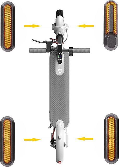 Produktbild Homava Reflektoren für Xiaomi E-Scooter Orange (4 Stück)
