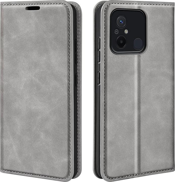 Produktbild Cover-Discount Xiaomi Redmi 12C - Stand Flip Case Hülle grau (Xiaomi Redmi 12C)