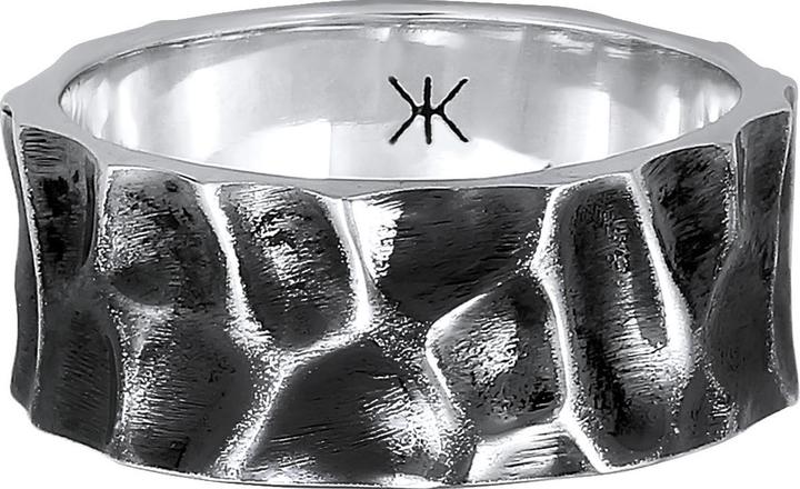 Immagine prodotto Kuzzoi Anello Uomo Anello a fascia forgiato usato Look Argento 925 (56, 925 Argento)