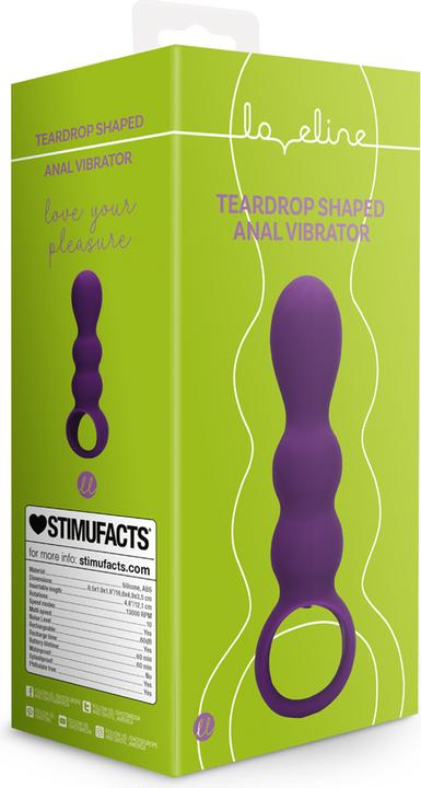Produktbild Shots Teardrop Shaped Anal Vibrator - Clear Purple