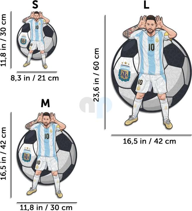Produktbild Iconic Lionel Messi (Argentina) - Holz Puzzle Grösse S (150 Teile) (150 Teile)