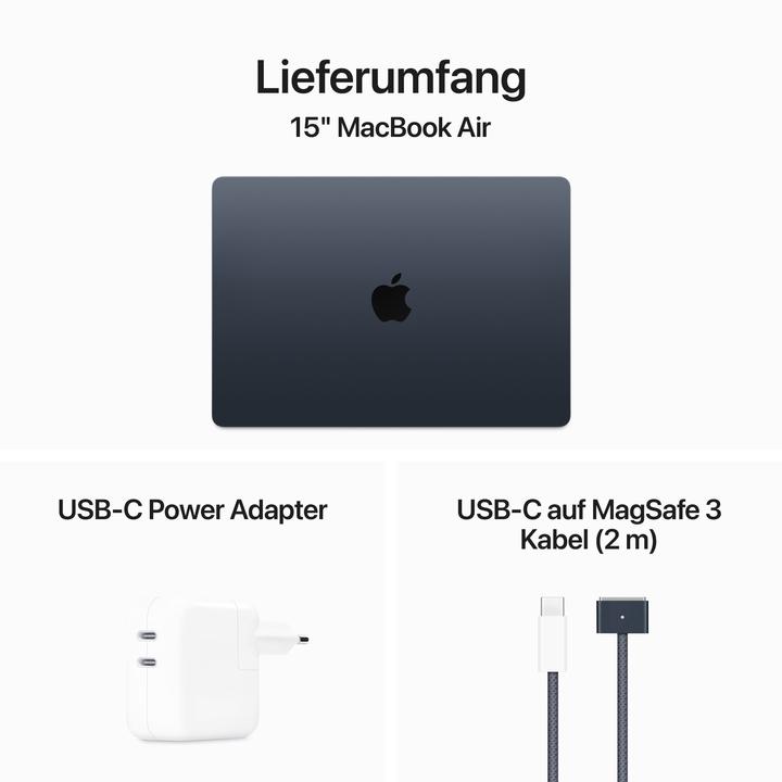 Actual product image Apple MacBook Air – 2024 (15", M3, 8 GB, 512 GB, DE)