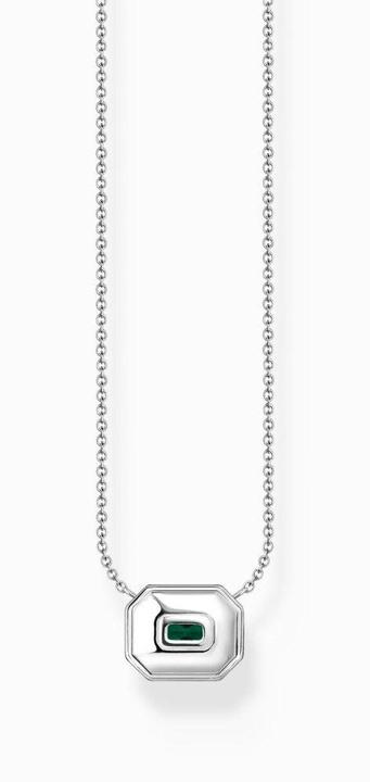 Immagine prodotto Thomas Sabo Catena con pietra verde in argento (Smalto, Argento 925, 40 - 45 cm)