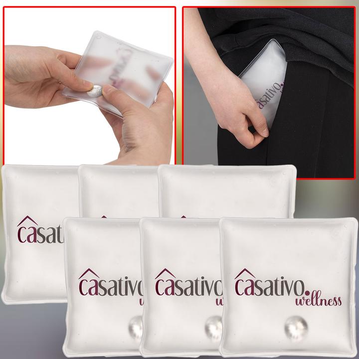 Casativo Set of 6 "Firebag" pocket warmers for warm hands, reusable