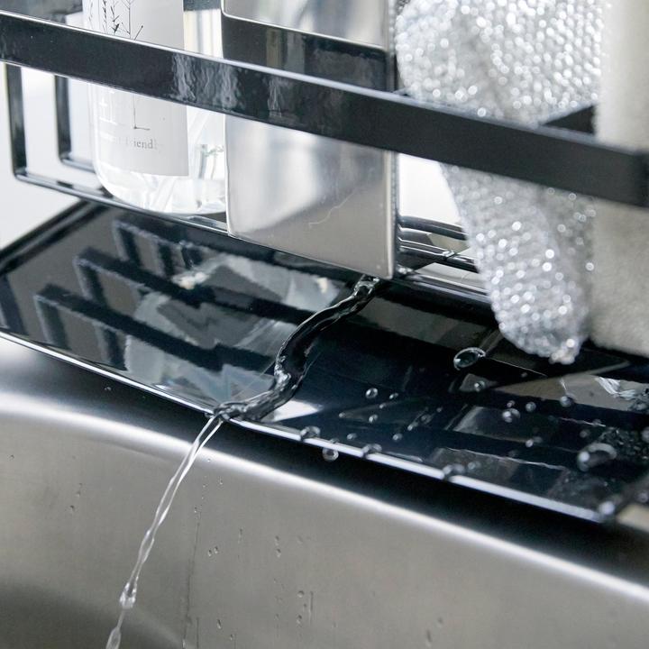 Actual product image Yamazaki Sink organiser with drain TOWER