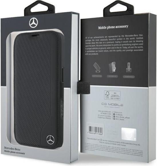 Immagine prodotto Mercedes MEBKP16S23RBGVK iPhone 16 6.1" czarny/nero Pelle imitazione legno (Apple iPhone 16)