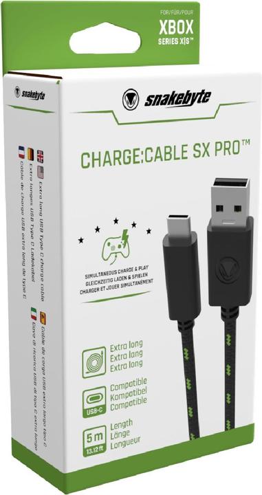 Produktbild EPE Snakebyte SB916281 USB Kabel 5 m 2.0 USB C USB A Schwarz (5 m, USB 2.0)