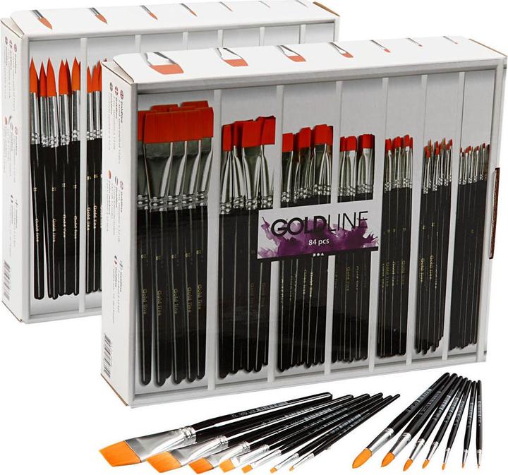 Creativ Company Gold Line brushes, 168 pieces. (7 mm)