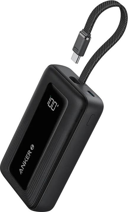 Produktbild Anker Power Bank with Built-In USB-C Cable | A1688H11 | 10000 mAh | Black (10000 mAh, 30 W)