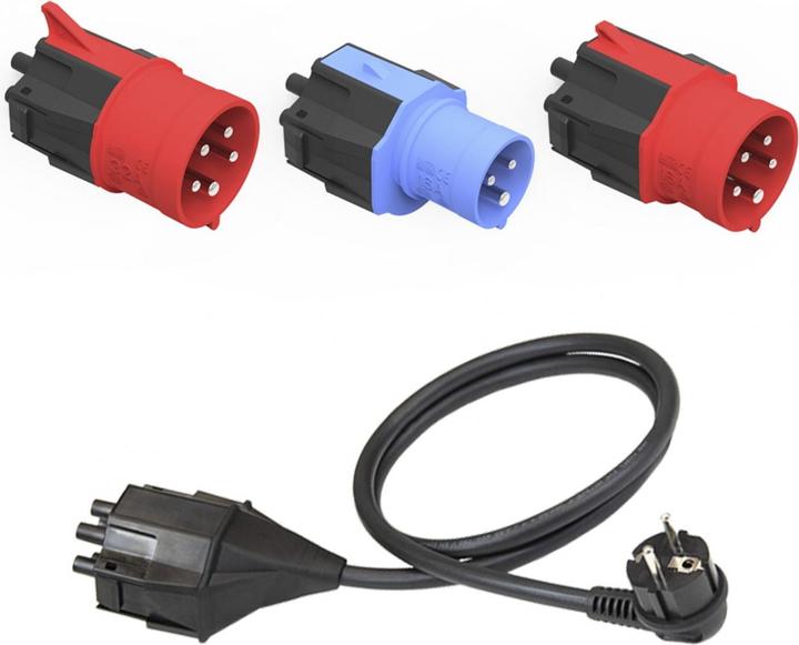 Produktbild NRGkick Kick 32A 5 m Set Optimales GSM, inklusive Adapter und Tasche (Typ 2, 22 kW, 32 A, CEE 32, CEE32 rot, CEI 23)