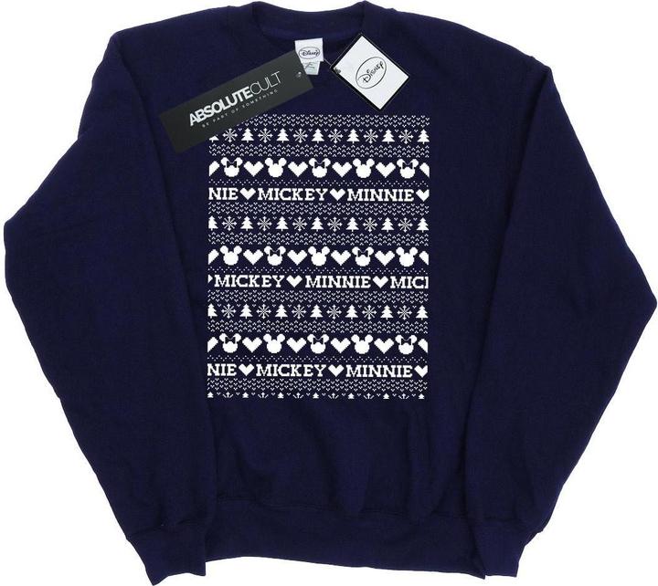 Disney Mickey And Minnie Christmas Fair Isle Sweatshirt (M)