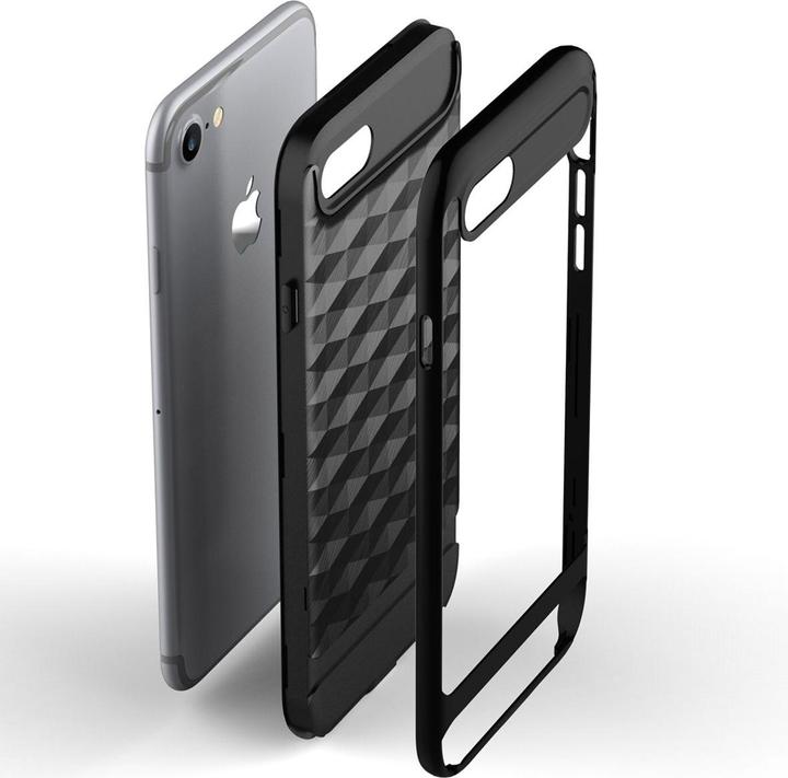 Produktbild König Design Handy Hülle Apple iPhone 7 Cover Backcover Case Etuis 3D Prisma Design Schwarz (Apple iPhone 7, Apple iPhone SE (2nd Gen))