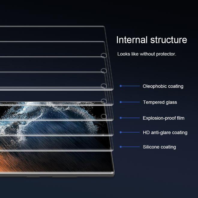 Actual product image Nillkin 3D CP+ MAX Series Protective Glass (1 Piece, Samsung Galaxy S22 Ultra)