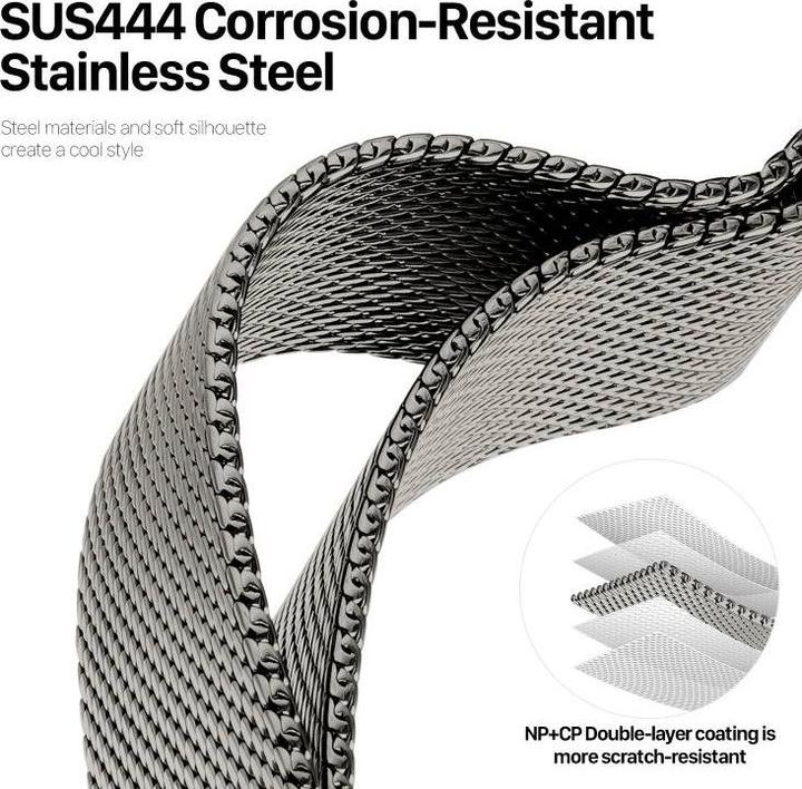 Image du produit Dux Ducis Pro Bracelet (44 mm, 45 mm, 42 mm, 49 mm, Acier inoxydable)