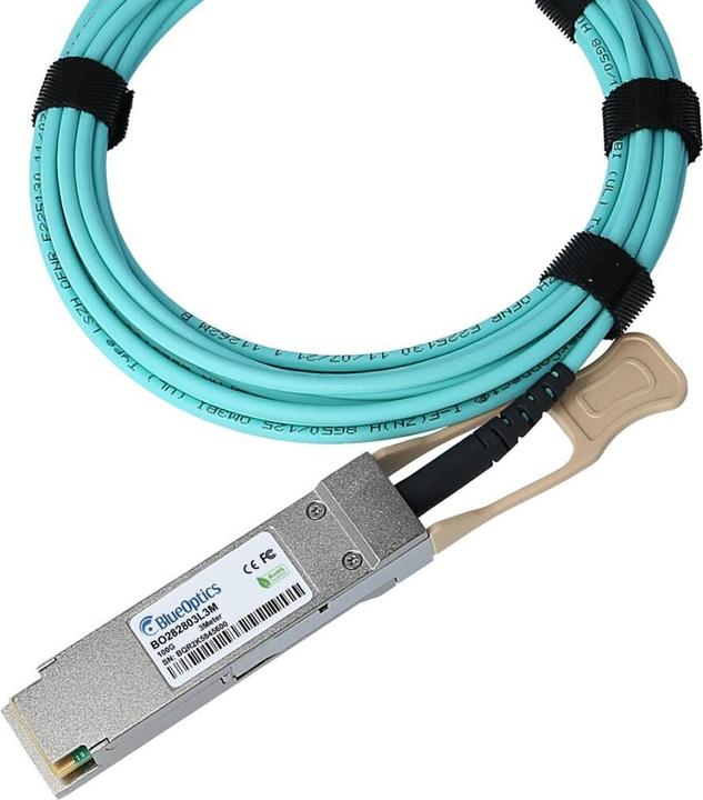Produktbild BlueOptics NVIDIA 980-9I13Y-00E030 kompatibles AOC QSFP28 BO282803L30M