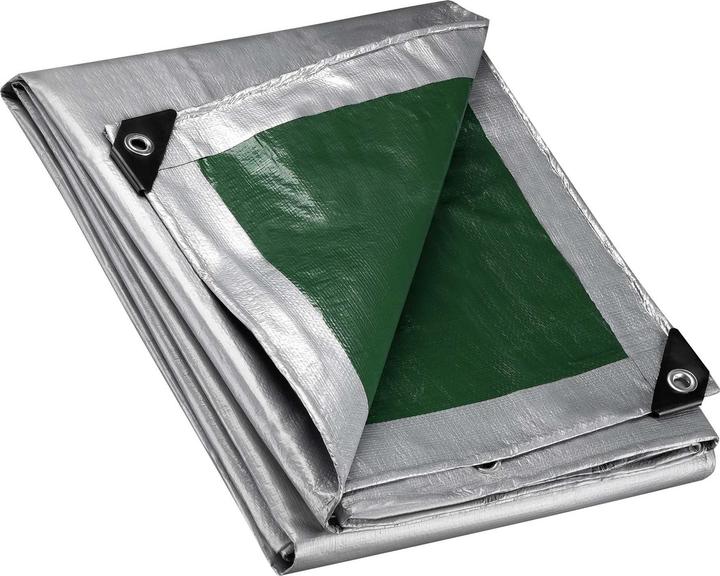 Actual product image Wiltec weatherproof tarpaulin green grey 3x2m PE tarpaulin 120g/m² garden tarpaulin