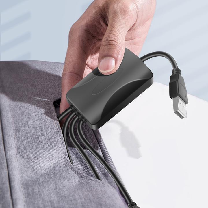 Actual product image Akyga Hub USB 2.0 AK-AD-13 4 porty czarn (USB-A, 4 Ports)