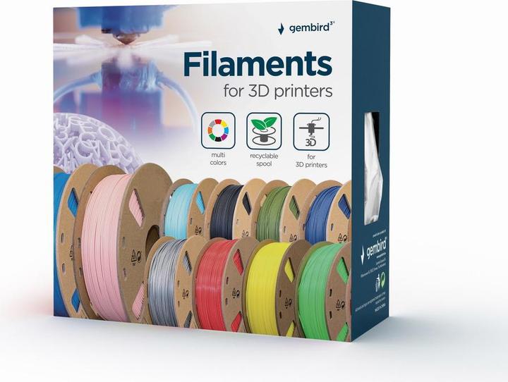 Gembird Filament Matt PLA White 1.75 mm 1 kg (PLA, 1.75 mm, 1350 g, White)
