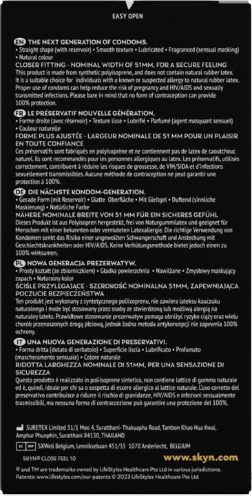 Productafbeelding Skyn "Close Feel" 10 strakke, latexvrije condooms van Sensoprène™. (10 Pcs.)