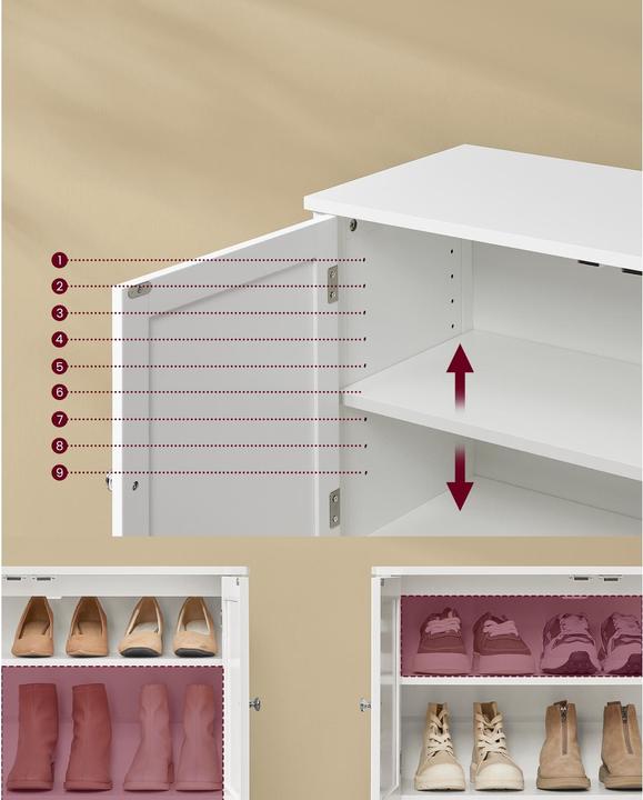 Produktbild Vasagle Schuhschrank (80 x 70 x 35 cm)