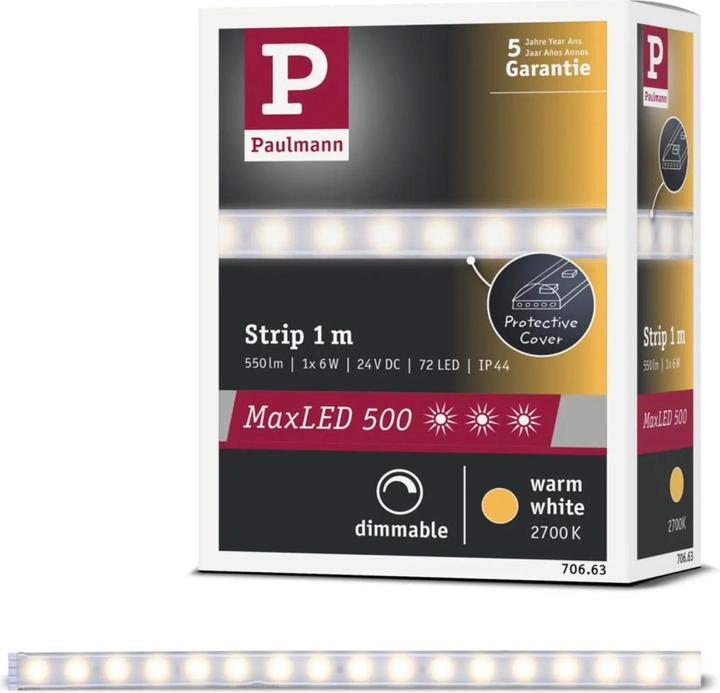 Immagine prodotto Paulmann MaxLED 500 Strisce (Bianco caldo, 100 cm, Interno)
