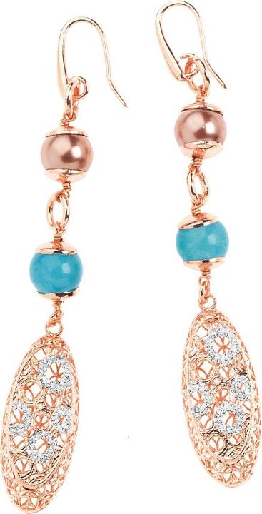 Ottaviani Bronze earrings with silver glitter (Bronze)