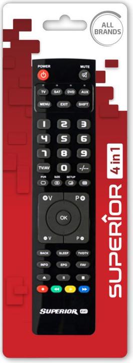 Produktbild Superior Slim4in1 Universal Fjernbetjening Til 4 Apparater (Universal Fernbedienung, Bluetooth)