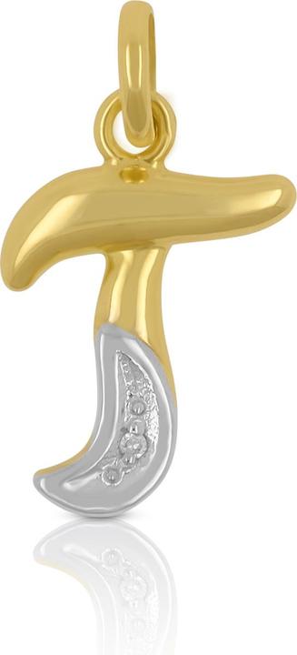 Muau Buchstabe (750, Weissgold, 18 K Gelbgold)