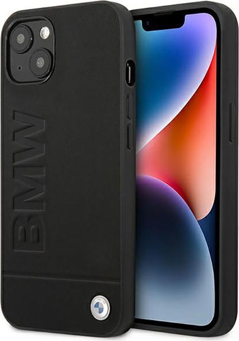 Image du produit BMW Étui BMHCP14MSLLBK iPhone 14 Plus 6,7" czarny/black Leather Stamp (Apple iPhone 14 Plus)