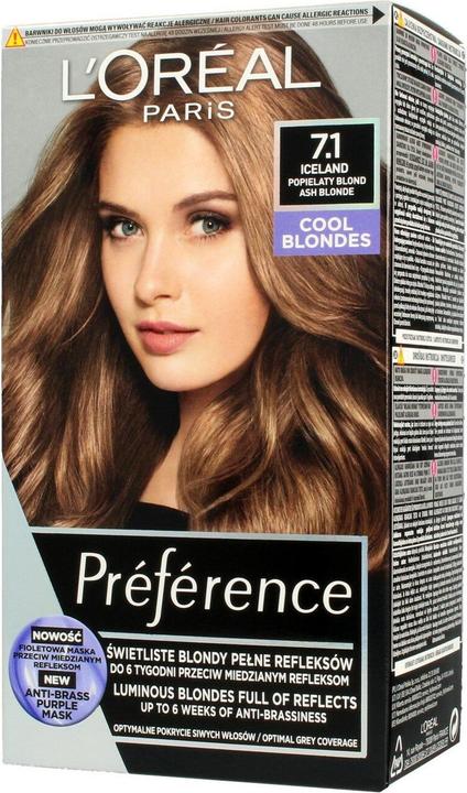 Produktbild L'Oréal Paris L'Oréal Preference hair dye L 7.1 Iceland (7.1 Islande)