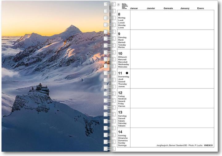 Image du produit Agenda Photo-Almanach Suisse (15 x 21 cm, Allemand, Français, Anglais, Italien)